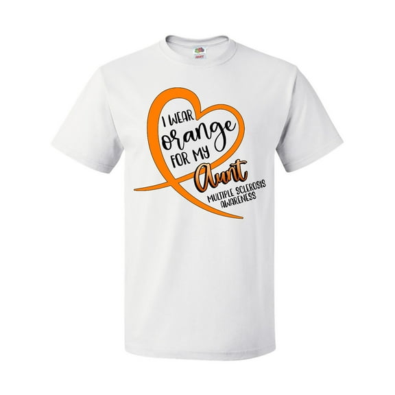Inktastic I Wear Orange for my Aunt Multiple Sclerosis Awareness T-Shirt