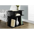 thumbnail image 2 of Modern Black Laminate Accent Side Table for Living Room &amp; Bedroom | 6 Open Shelves | Contemporary 3-Tier End Nightstand | 23.75" H x 11.75" W | Easy Assembly, 2 of 6
