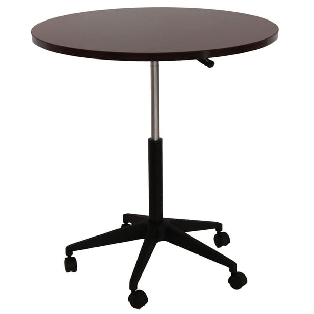 Boss Office S Mahogany 30 Inch Mobile Round Table Com Mobile Round Table, Round Table Corporate Office
