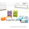 Abanopi 6pcs Cute Animal Pencil Eraser Cartoon Small Roller Erasers