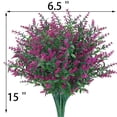 thumbnail image 2 of Lavanda artificial 5 ramas de plástico falso ramo de flores de simulación de boda, púrpura 2 8 piezas Scienceny HA8797-04B, 2 of 6