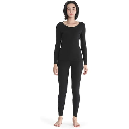 Women's Thermal Underwear Stretchy Long Johns Set for Women Base Layer ...