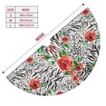 thumbnail image 3 of Cauagu 36" Christmas Tree Skirt Roses Mixed Zebra 1 Pattern Christmas Tree Decorations Tree Mat for Xmas Decorations Occasion Holiday Home Decor -36", 3 of 7