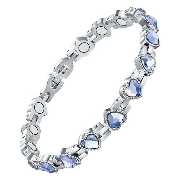 SIfdSeng New Heart Shaped Gaussian Bracelet Adjustable Diamond Bracelet Charms for Bracelets 925 Sterling Silver Bead Bracelets for Women Silver Bracelet Charms Color