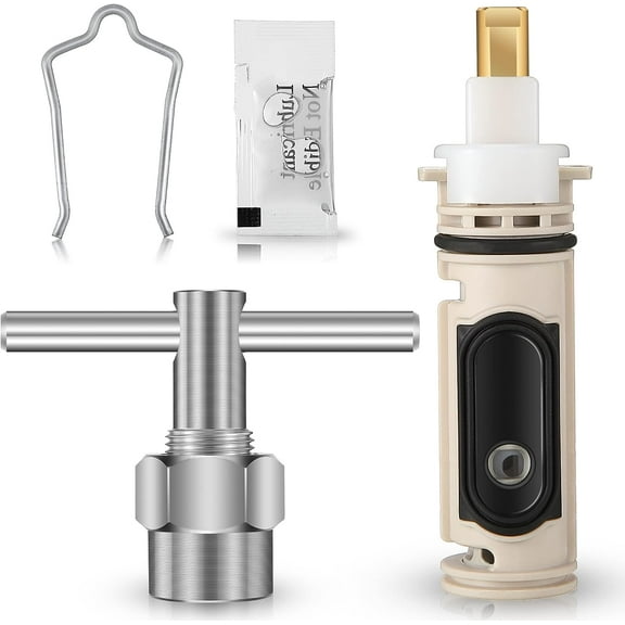 Lsupdaol 1222 Replacement Cartridge Compatible with Moen with Puller, Tub Shower Cartridge Replacement Kit for One Handle Posi-temp Faucet (1 Set)