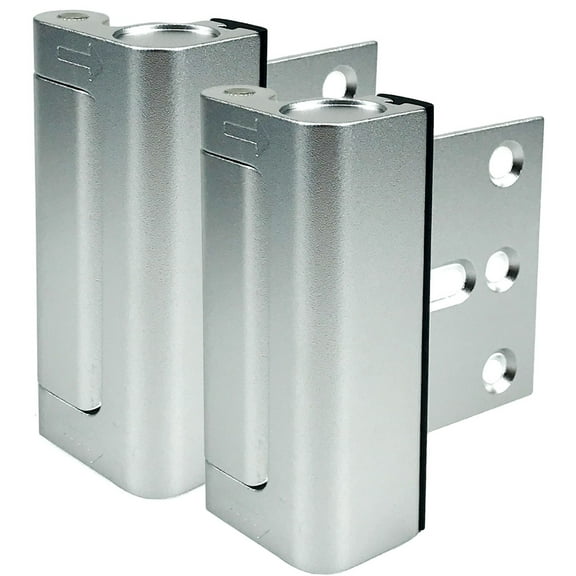 Anti-Kick Door Lock Reinforcement, 800lbs Security Latch for Home Front Doors, Child Proof Aluminum Safety Lock Protector,2 Pack,Silver