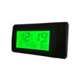 thumbnail image 1 of ABS Car Digital Clock Replacement Rectangular Battery Powered Thermometer Battery Powered Self-adhesive Home Automotive Vehicle Clocks Alarms Green, 1 of 9