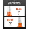thumbnail image 4 of VEVOR Click Torque Wrench Set 3/8Inch Drive 5-60 N.m / 3.7-44.3 lbf.ft Dual-direction, 4 of 9