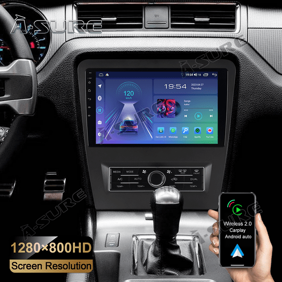 10.1" Android 13 Wireless CarPlay Car Stereo Radio for Ford Mustang 2010-2014 GPS 2 32GB Navi BT WIFI DSP