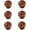 Brown, variant on Gamvdout Cabinet Knobs 6Pcs Drawer Wardrobe Cabinet Door Round Cabinet Single Hole Mushroom Wooden Handle Brown