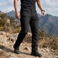 thumbnail image 4 of Domzest Mens Tactical Pants Ripstop Cargo Work Pants with Pockets Water Resistant Breathable Hiking Construction Pants Black S, 4 of 9