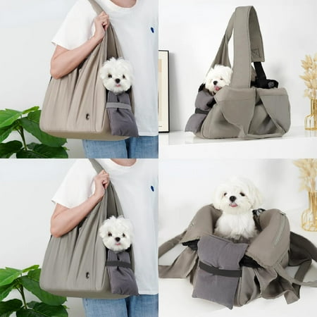 DUFDERIA Must-Have Stylish Spacious and Extraordinary Onecut Pet Strap Shoulder Bag - Perfect Outdoor Travel Accessories for Dogs - Convenient External Transport Basket - Essential Hand