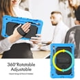 thumbnail image 2 of Case for Samsung Galaxy Tab S9 11.0 Inch SM-X710 with Screen Protector, 360 Degree Rotating Kickstand Hand Strap Heavy Duty Shockproof Cover with Shoulder Strap, Sky Blue, 2 of 7