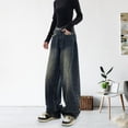thumbnail image 4 of Pantalones vaqueros holgados de pierna ancha para mujer, estilo Harajuku, moda americana, Retro, rectos, holgados, Otoño e Invierno, 4 of 4