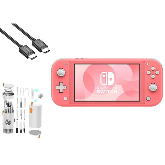 Pre-Owned Nintendo Switch Lite - Coral with BOLT AXTION Cleaning Kit   HDMI