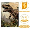 thumbnail image 2 of Retro Dinosaur House Flag Double Sided Vertical 28X40 Inch Farmhouse Decor for Seasonal Holiday Yard Garden Outside Outdoor Banners Decorative, 2 of 6