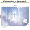 thumbnail image 3 of Peel and Stick Wallpaper Canvas Christian cross appears bright sky Modern Art Wall Mural Decor Self Adhesive and Removable 100in x 144in, 3 of 7