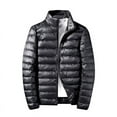 thumbnail image 4 of CHEEREAM Mens Lightweight Puffer Jackets Warm Puffy Winter Down Jacket Windproof Water Repellent Quilted Coat with Zippered Pockets Black M, 4 of 4