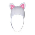 thumbnail image 1 of Capucha térmica para surfear con orejas de gato, capucha para bucear, capucha de neopreno de 3mm para snorkel, natación, cómodo gorro de baño para hom Línea Blanca M, 1 of 8