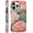 Blooming Pink Rose, variant on for iPhone 13/iPhone 14 6.1'' Vibrant Defined Blossoms Case, Aesthetic Protective Trendy Phone Case for Women Girls, Cute Flower Design Funda Dual-Layer Hard Shell, Silicone Shockproof Cover