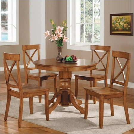 Home Styles Cottage Oak 5 Piece Pedestal Dining Table Set Home Styles Cottage Oak 5 Piece Pedestal Dining Table Set