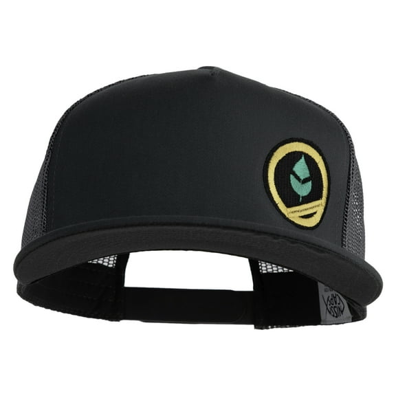 Trainer Red Poke Monster Logo Embroidered Big Size 6 Panels Flat Bill Snapback - Dk Grey XL-3XL