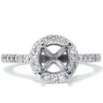 thumbnail image 1 of 3/8ct Halo Engagement Ring Setting solid 14K White Gold, 1 of 4