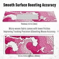 thumbnail image 3 of Minimalist Japanese Wave Extended Gaming Computer Mouse Pad, Cute Anime Mouse Pad for Desk, Kawaii Pink Desk Mat for Keyboard and Mouse, Pink, 31.5 x 11.8 x 0.12 inches, 3 of 6