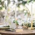 thumbnail image 4 of DIY Wreath Metal Ring With Wooden Base - Floral Arrangement for Wedding Centerpieces Table Decor and Party Ornament, 4 of 6
