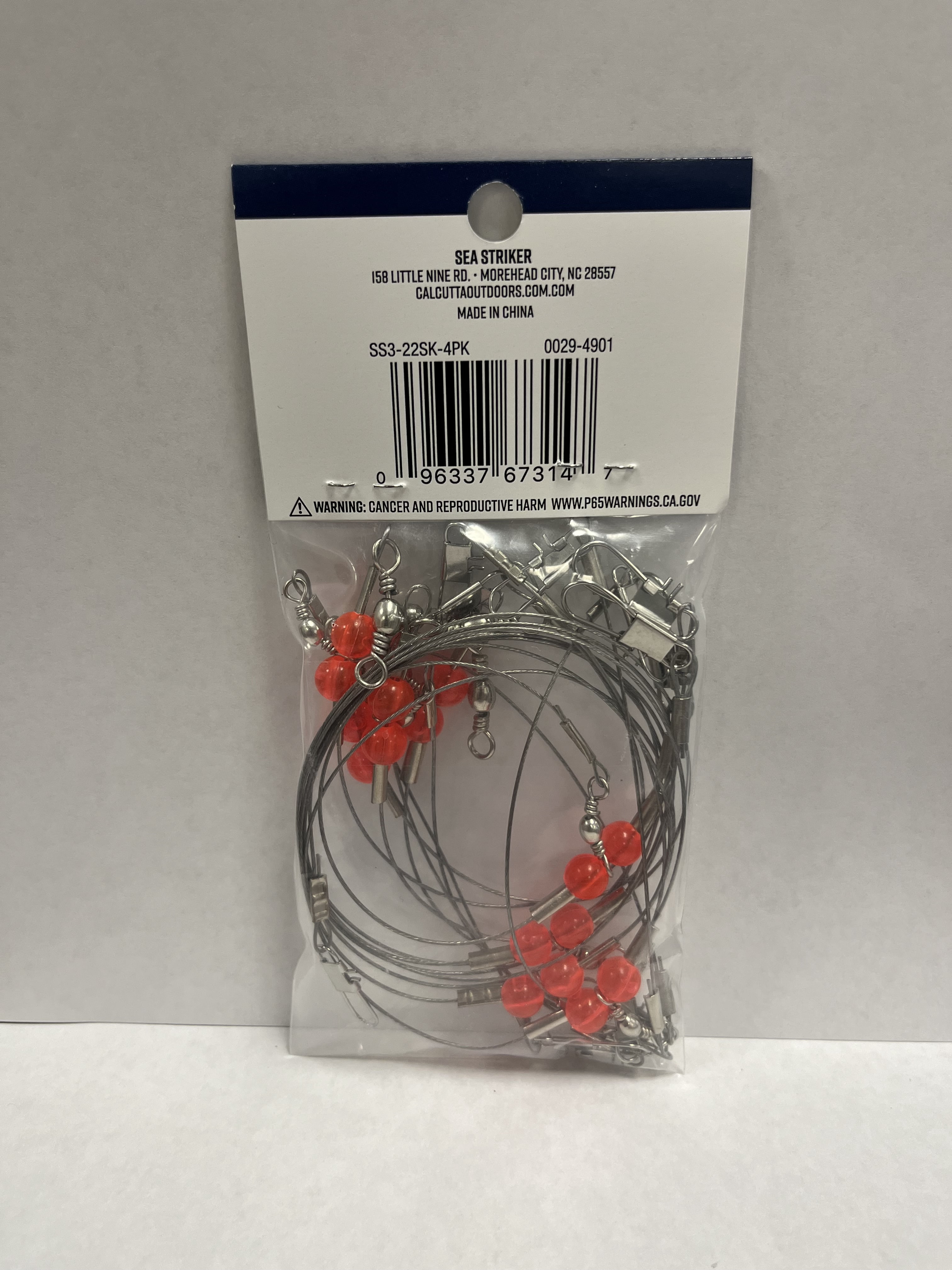 Sea Striker Double Drop rig 24" Wire - 4 Pack