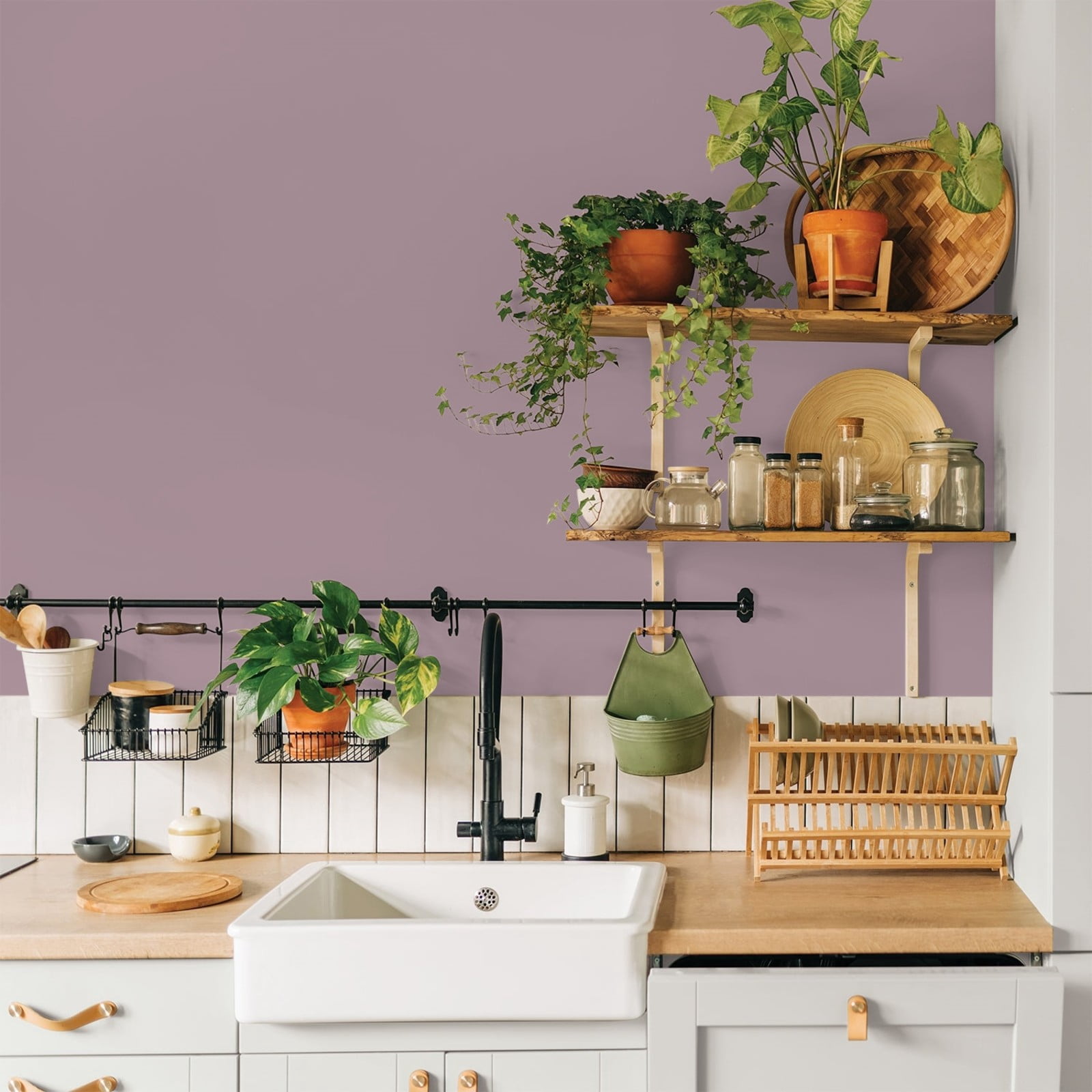 Glidden Glidden Kitchen Bath and Laundry Gothic Amethyst / Purple, Eggshell Interior Paint with Primer, 1 Gallon