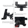 thumbnail image 4 of HONMEET Black Motorcycle Phone Mount with Handlebar Bracket Clip and Non- Pads for Bikes and Motorbikes, 4 of 9