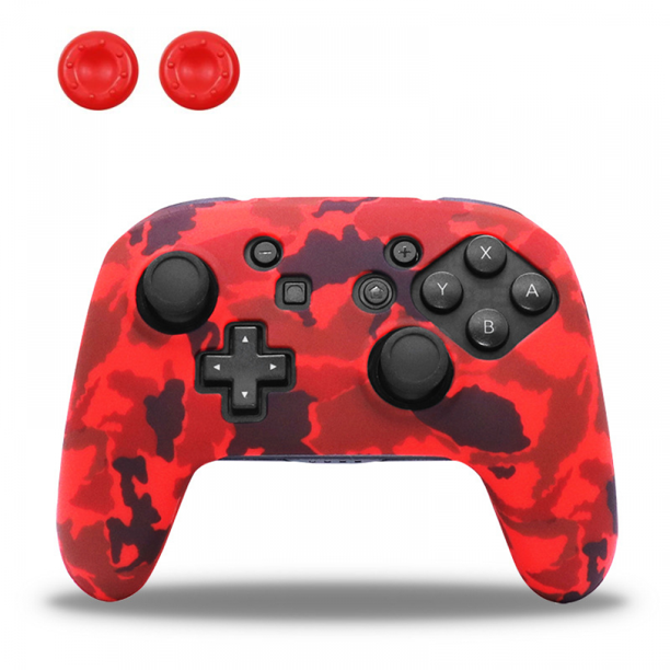 Funda protectora de silicona con tapa para joystick para mando Switch PRO