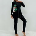 thumbnail image 5 of Qingpeng Two Piece Swimsuits for Women Full Cover Long Sleeve Rash Guard Pants Bathing Suit Modest Swimwear, 5 of 7