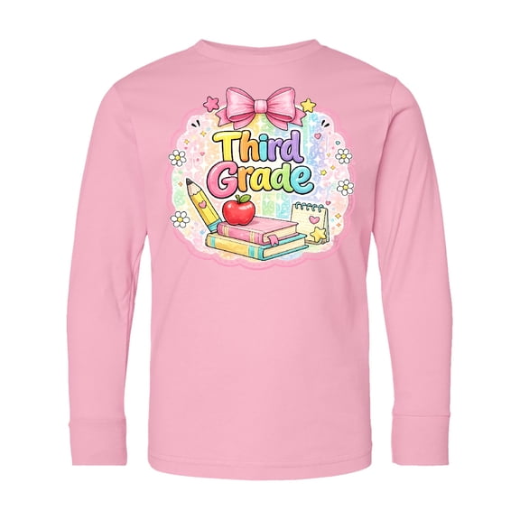 Inktastic Third Grade Back to School Long Sleeve Youth T-Shirt