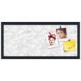 thumbnail image 2 of PinPix 28x12 Custom Cork Bulletin Board White Grey Poster Board Has a Fabric Style Canvas Finish, Framed in White Grey, by ArtToFrames (PinPix-1877), 2 of 5