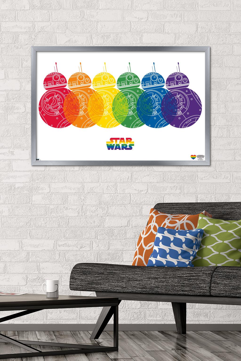 Star Wars: Saga - BB-8 Pride Wall Poster, 22.375" x 34" Framed