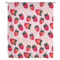 thumbnail image 2 of Strawberry Sheer Curtains 45 Inches Long, Pink Spring Summer Rustic Floral Fruit Light Filering Curtains, Breathable Simi Curtain Privacy Drapes for Kitchen Bathroom Small Window Treatment, 2 of 9