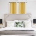 thumbnail image 4 of Yellow Ombre Kitchen Curtains Short 54 Inch Length, Modern Abstract Art Farmhouse Gradient Grommet Top Bedroom Living Room Curtains, Light Filtering Cafe Curtain Drapes 2 Panels Set 84''x54'', 4 of 9