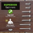 thumbnail image 5 of True Latch 10' Telescopic Gate Brace, Anti Sag Hardware Kit for Outdoor Wooden Fence Gates, Black, 5 of 6