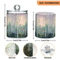 thumbnail image 5 of Yayeee 2 Pack Qtip Holder Bathroom Cotton Swab Canister with Lid Clear Dispenser Set, Night Deer, 5 of 6