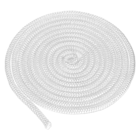 Uxcell Wood Stove Gasket, 6/25" x 118.1" Round Fiberglass Seal Rope for Fireplace Door/Wood Stoves [White]
