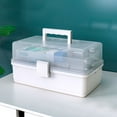 thumbnail image 4 of EIMELI Pill Storage Box 3-Layer Large Capacity Home Cosmetics Case Plastic Sundries Organizer  Ordinary Style  Gray, 4 of 10