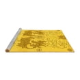 thumbnail image 2 of Ahgly Company Machine Washable Indoor Square Abstract Yellow Modern Area Rugs, 6' Square, 2 of 4