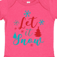 thumbnail image 4 of Inktastic Let It Snow, Snowflakes, Christmas - Red Blue Gray Boys or Girls Baby Bodysuit, 4 of 5