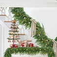 thumbnail image 5 of Grinzy 2PCS 9FT Pre-lit Norfolk Pine Garland with 100 Lights, Extra Full 120 Branches, Realistic Christmas Garland Holiday Greenery for Table Mantle Wall Winter Christmas Decorations, 5 of 18
