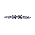 thumbnail image 1 of Faship Tanzanite Violet Purple Rhinestone Crystal Small Floral Hair Barrette Clip, 1 of 4