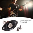 thumbnail image 4 of Seitruly Toma de placa de salida de conector de entrada de guitarra ovalada de 1/4 pulgadas para guitarra eléctrica Mono y bajo con 2 tornillos de Cables de audio/vídeo, 4 of 5