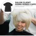 thumbnail image 3 of MasteelfCA Robe de Client de Salon Robes Cape Salon de Coiffure Coupe de Cheveux pour Clients Style Kimono (Noir), 3 of 8