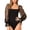 Black, variant on GHSOHS Polka Dots Sheer Mesh Square Neck Long Sleeve Bodysuits for Women Elegant Puff Sleeved Thong Jumpsuit Shapewear Leotard